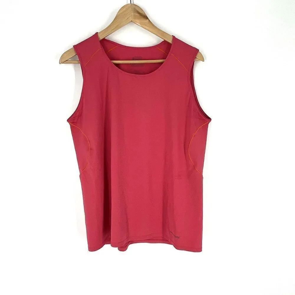 Patagonia Tank Top Size XL Womens Pink Sleeveless Running Stretch Performance
